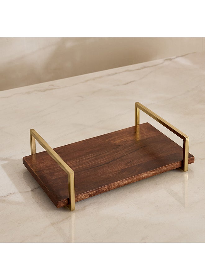 Home Box Decorative Tray with Gold Handle - Image 1